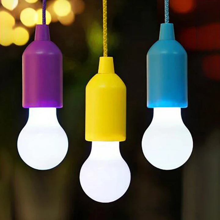 Kolorowa Przenośna Lampa Wisząca - ChromaGlow-Czerwony (Białe Światło)-Trend Polska