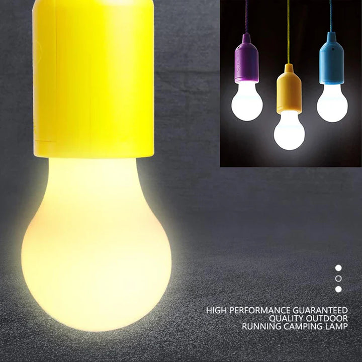 Kolorowa Przenośna Lampa Wisząca - ChromaGlow-Czerwony (Białe Światło)-Trend Polska