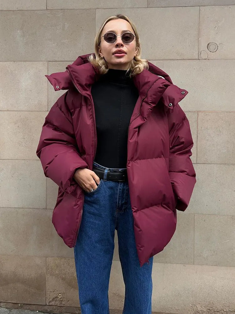 Komfortowa damska zimowa kurtka - Aurora Luxe-Szary-S-Trend Polska