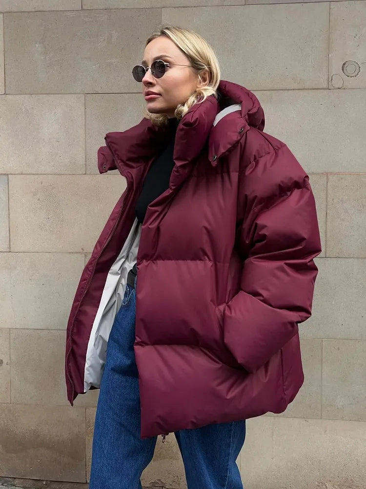 Komfortowa damska zimowa kurtka - Aurora Luxe-Szary-S-Trend Polska