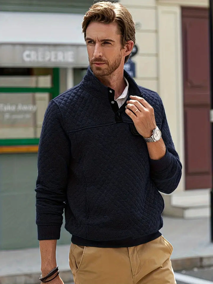 Komfortowa męska bluza – Victor-Niebieski-S-Trend Polska