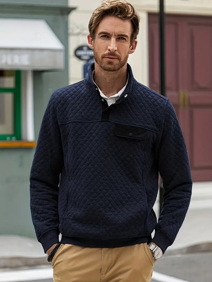 Komfortowa męska bluza – Victor-Szary-S-Trend Polska