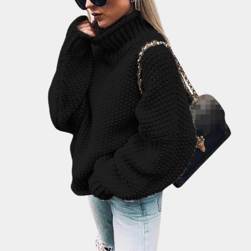 Komfortowa sweter dla kobiet - Sophie-Czarny-S-Trend Polska