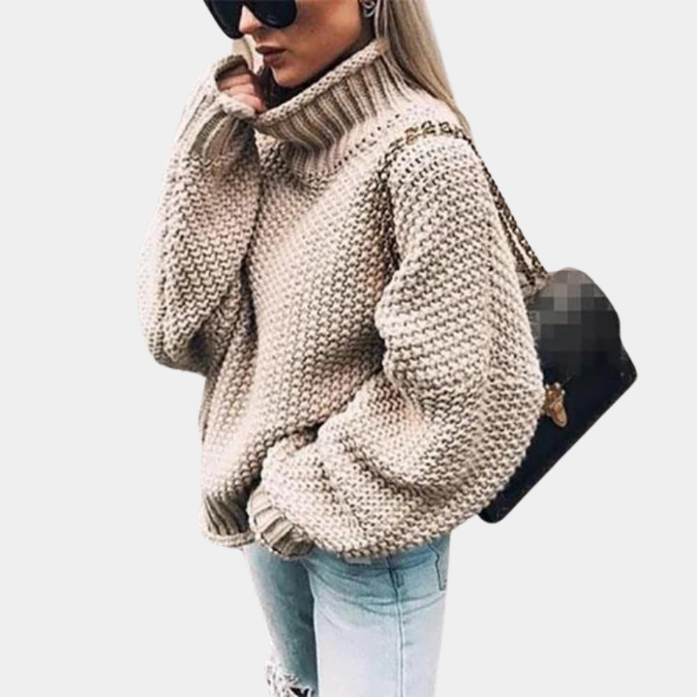Komfortowa sweter dla kobiet - Sophie-Khaki-S-Trend Polska
