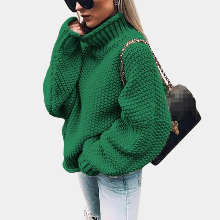 Komfortowa sweter dla kobiet - Sophie-Zielony-S-Trend Polska