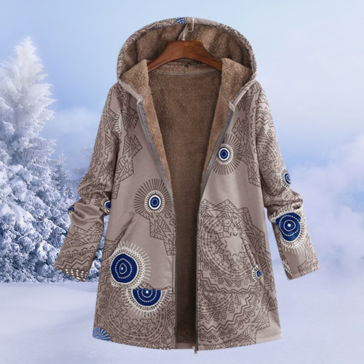 Komfortowa zimowa kurtka dla kobiet - Liora-Khaki-S-Trend Polska