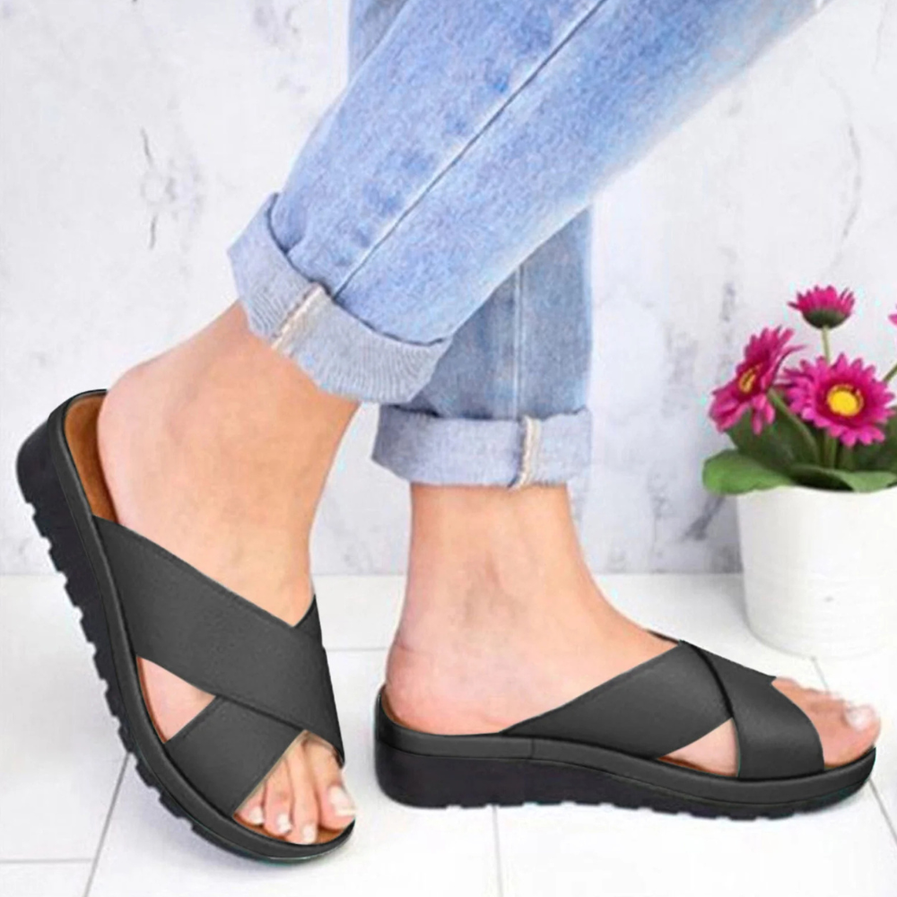 Komfortowe sandały damskie - Nova-Czarny-35-Trend Polska