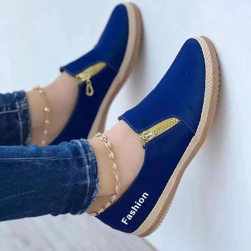 Komfortowe slip-on sneakers dla kobiet – Lina-Czarny-35-Trend Polska