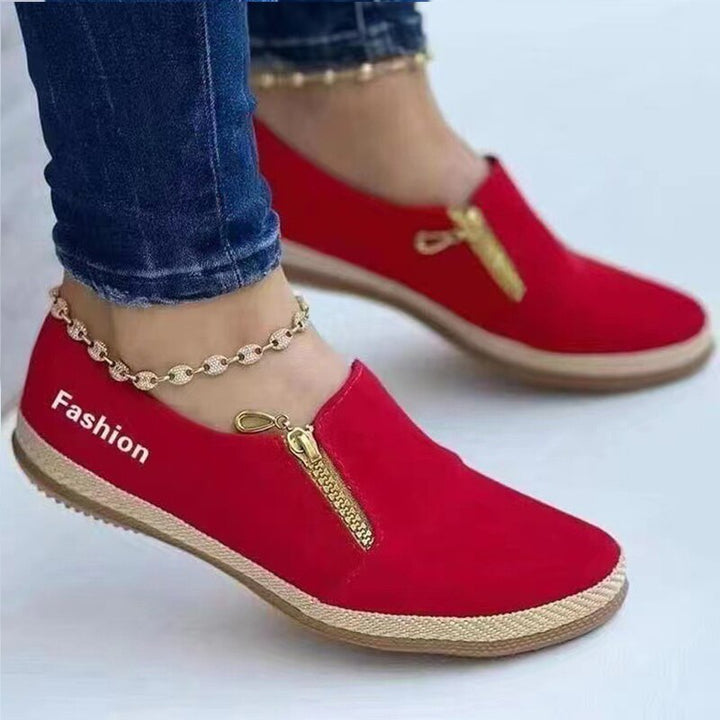 Komfortowe slip-on sneakers dla kobiet – Lina-Czarny-35-Trend Polska