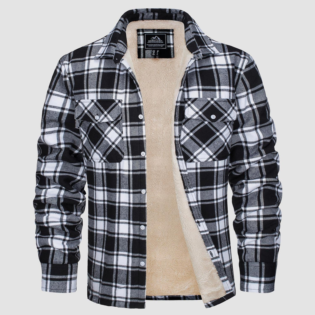 Komfortowy Fleece Koszula - Ruben-Czarny-S-Trend Polska
