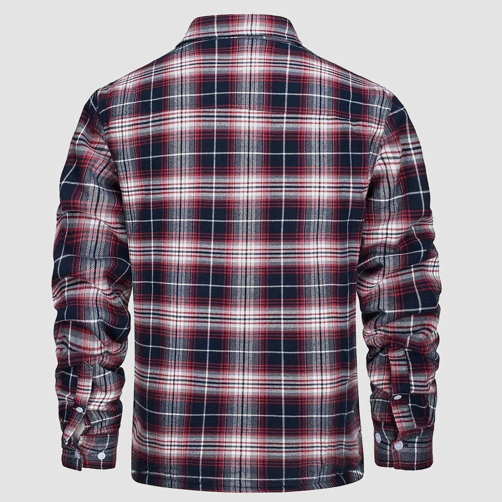 Komfortowy Fleece Koszula - Ruben-Brązowy-S-Trend Polska