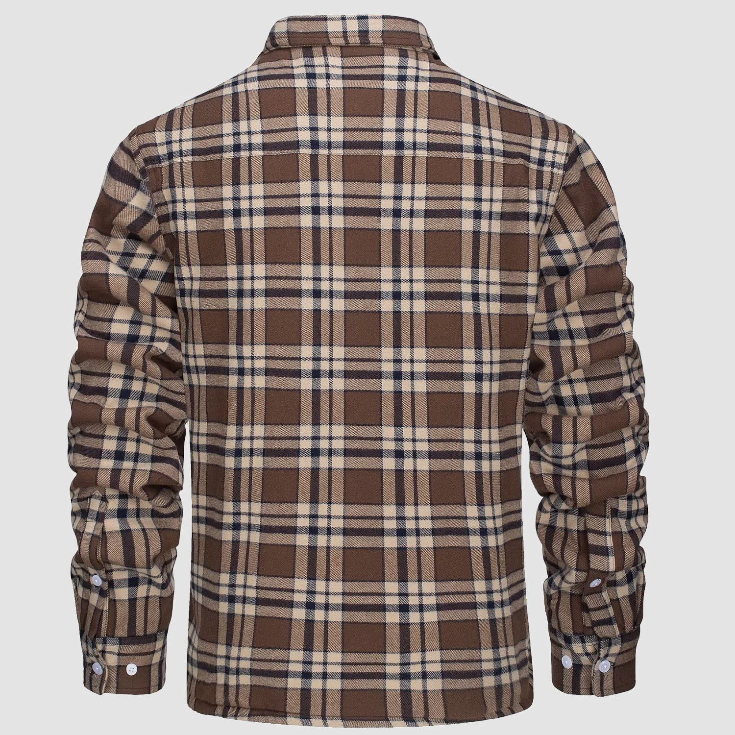 Komfortowy Fleece Koszula - Ruben-Brązowy-S-Trend Polska