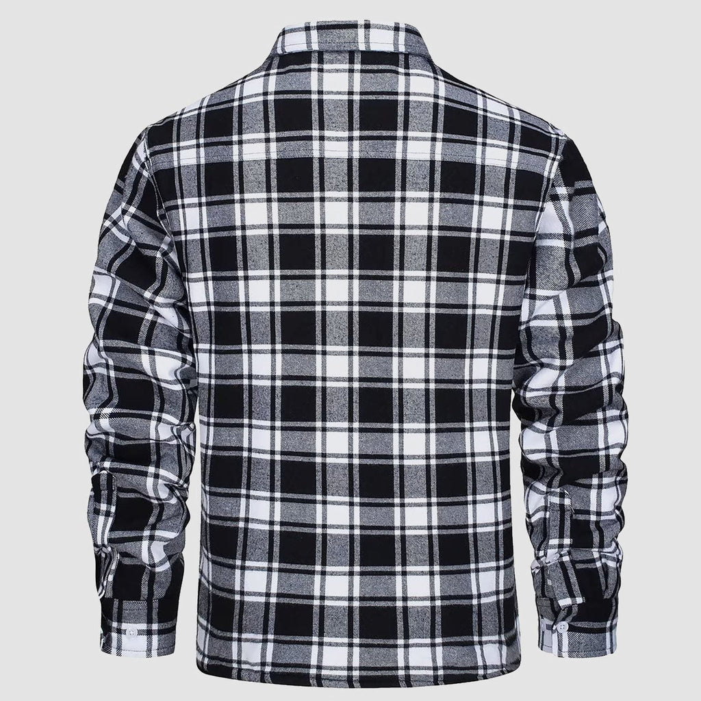 Komfortowy Fleece Koszula - Ruben-Brązowy-S-Trend Polska
