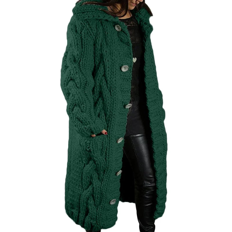 Komfortowy gruby sweter - Emma-Zielony-S-Trend Polska