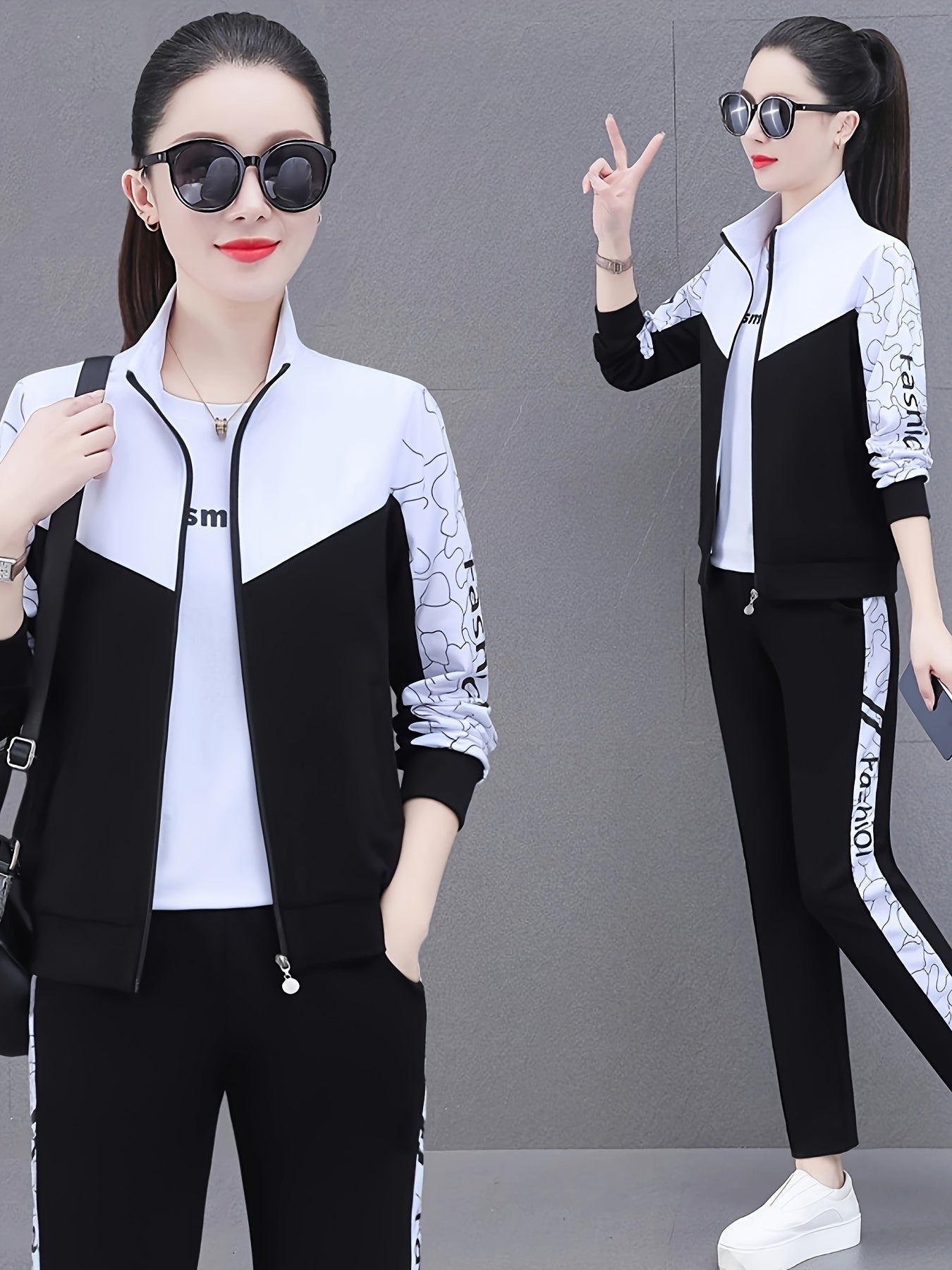 Komfortowy i Stylowy Dres dla Kobiet - Sabine-Czarny - Czarna-M-Trend Polska