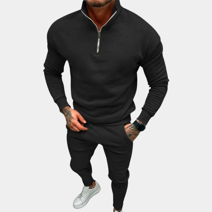 Komfortowy i stylowy dres dla mężczyzn - Jason-Czarny-S-Trend Polska