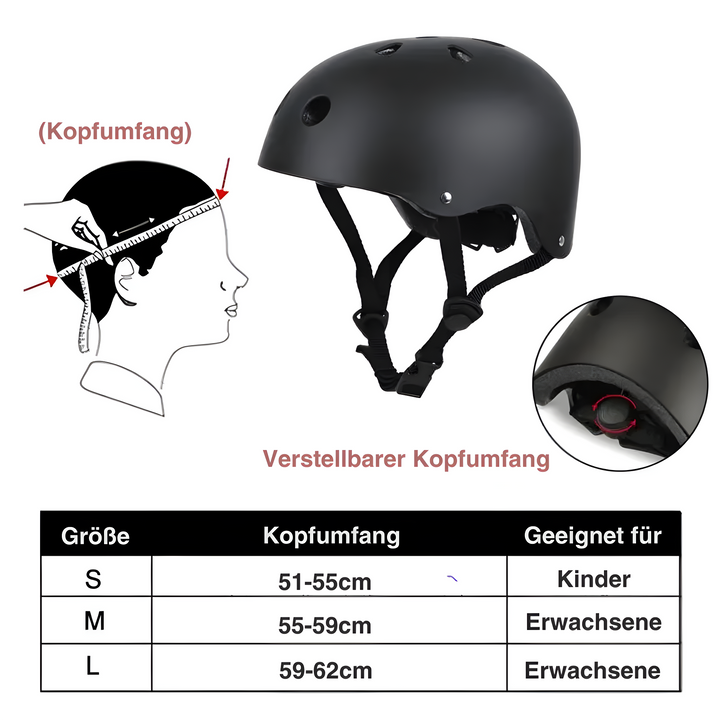 Komfortowy kask rowerowy - Kask rowerowy SafeRide-Czarny-S (51–55 cm)-Trend Polska