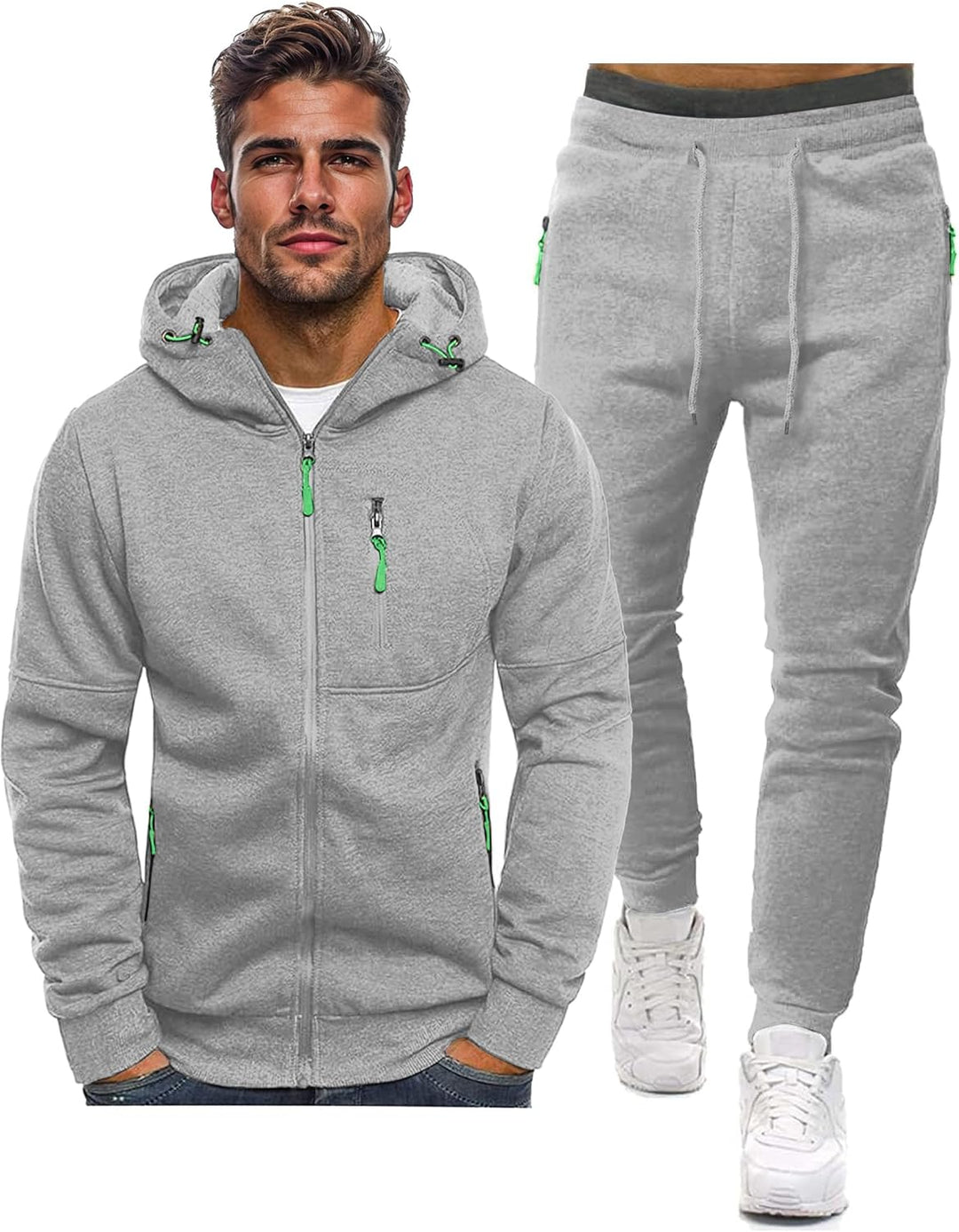 Komfortowy męski dres - Jamie-Jasnoszary-S-Trend Polska