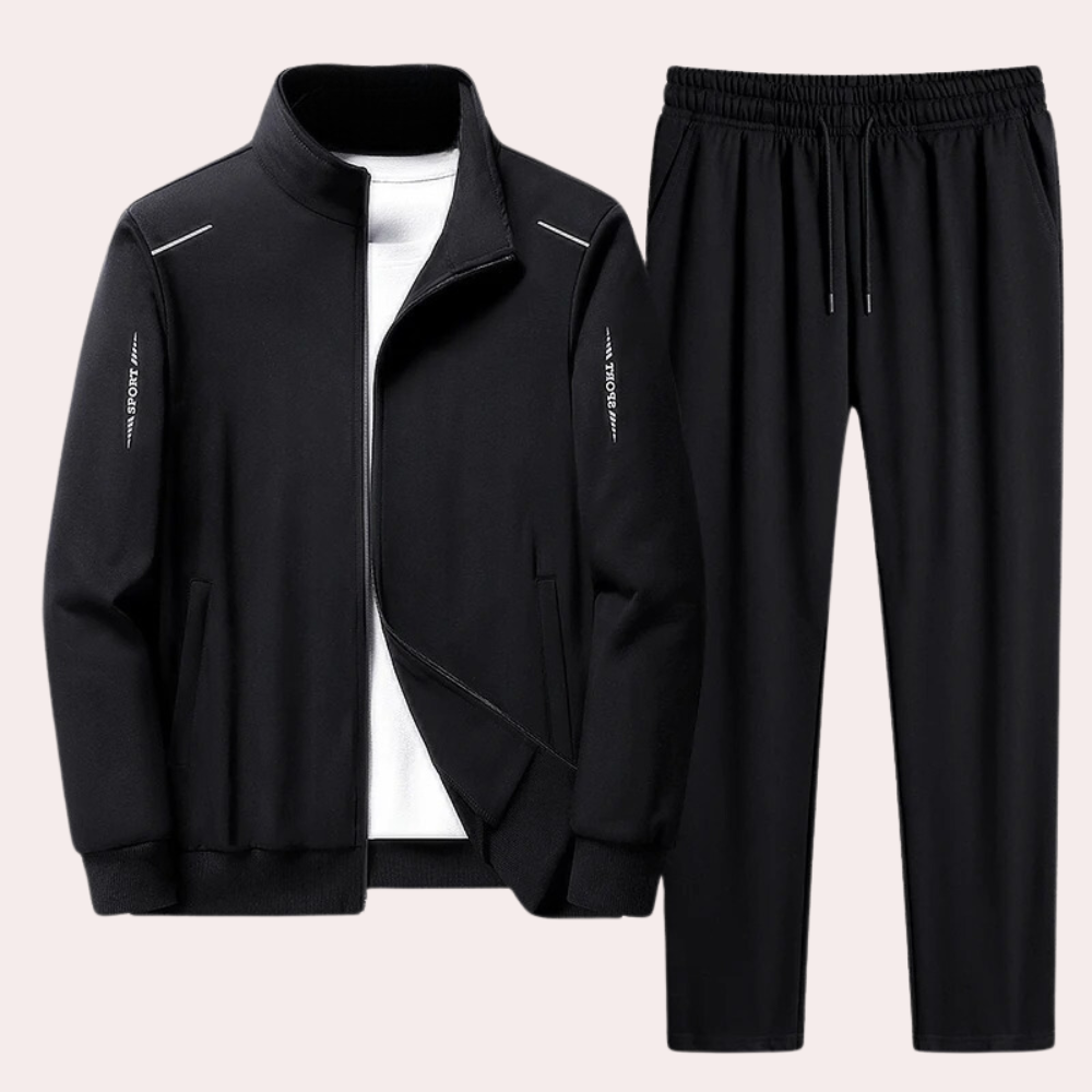 Komfortowy męski dres - Zenith-Czarny-M-Trend Polska
