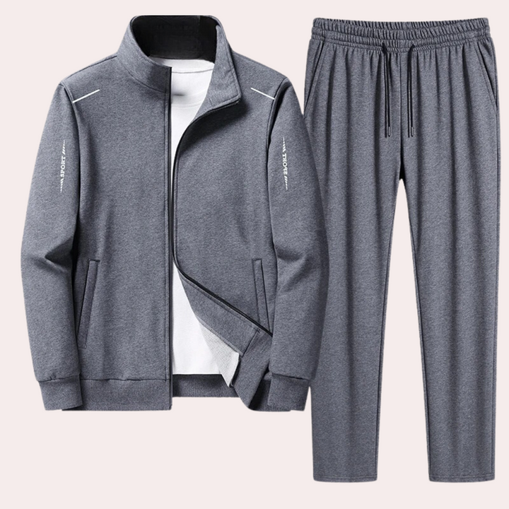 Komfortowy męski dres - Zenith-Szary-M-Trend Polska