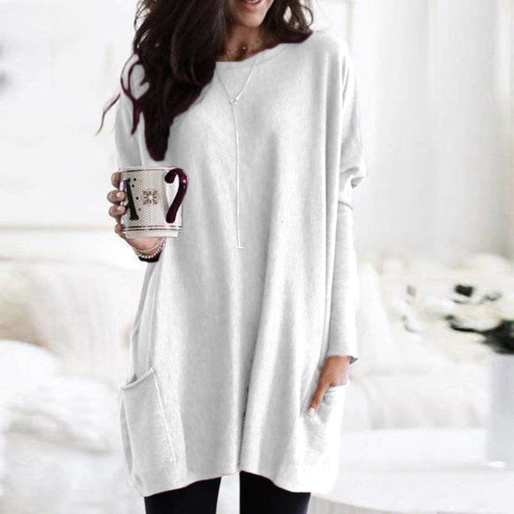 Komfortowy sweter damski - Lina-Biały-S-Trend Polska