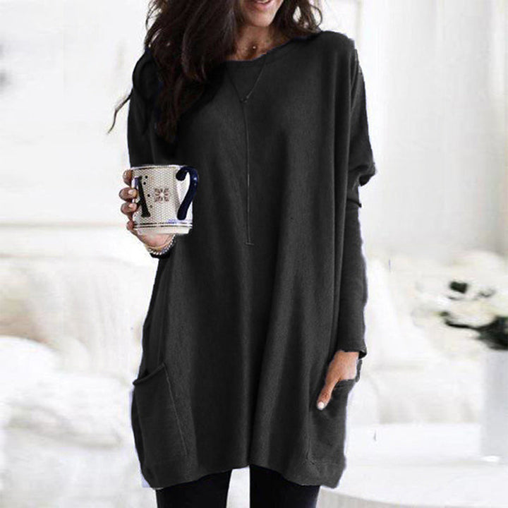 Komfortowy sweter damski - Lina-Czarny-S-Trend Polska