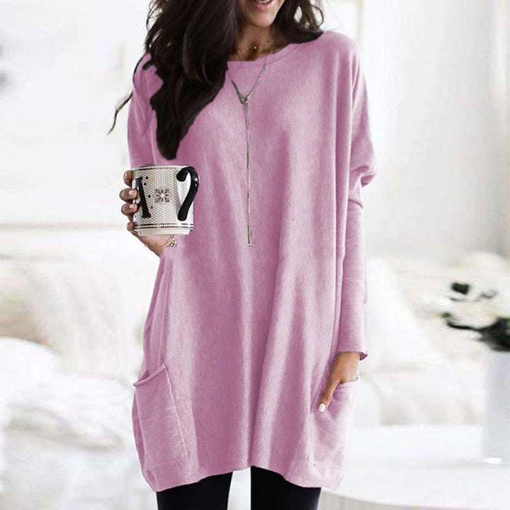 Komfortowy sweter damski - Lina-Różowy-S-Trend Polska