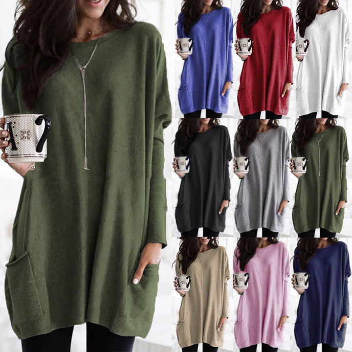 Komfortowy sweter damski - Lina-Czarny-S-Trend Polska