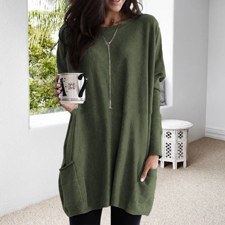 Komfortowy sweter damski - Lina-Zielony-S-Trend Polska