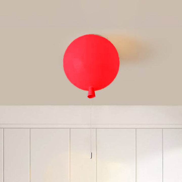 Kompaktowa nowoczesna lampa sufitowa LED Balloon - AuraLite-20CM-Czerwony-Trend Polska