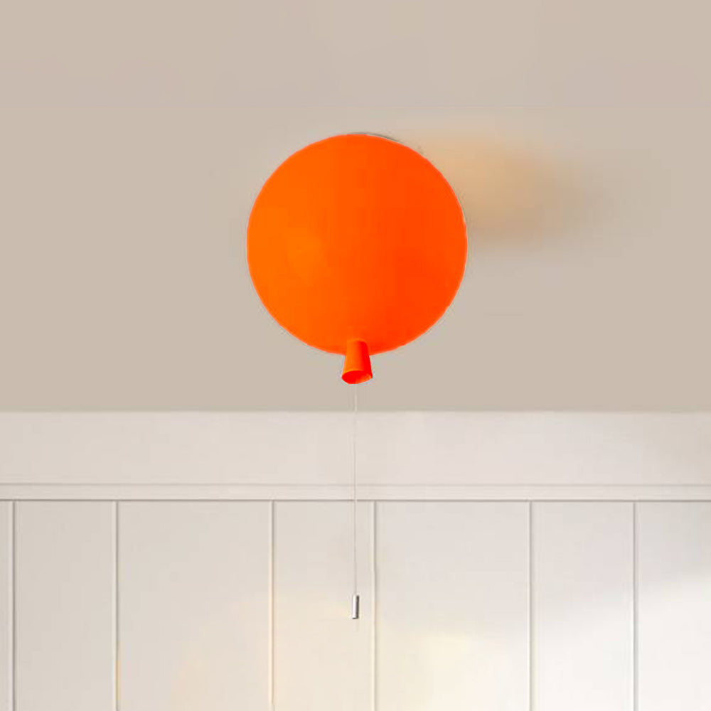 Kompaktowa nowoczesna lampa sufitowa LED Balloon - AuraLite-20CM-Pomarańczowy-Trend Polska