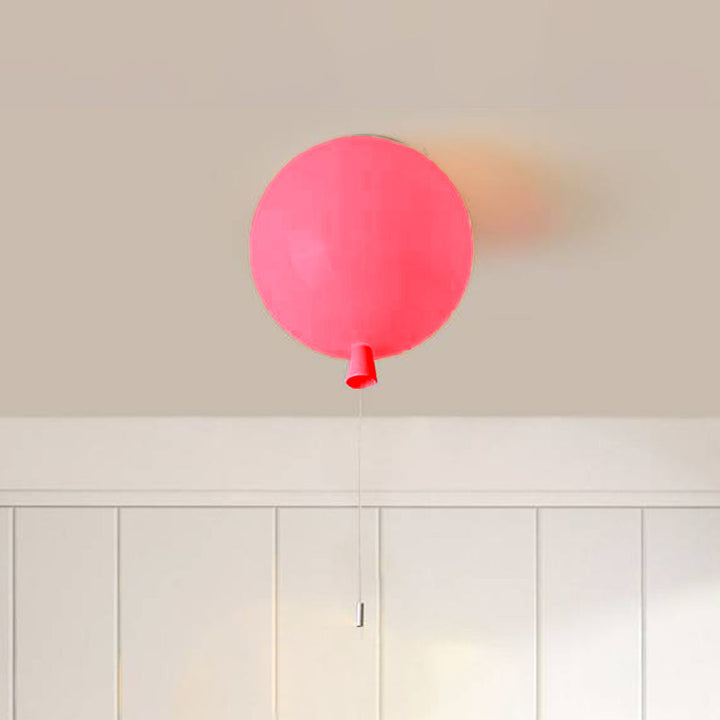 Kompaktowa nowoczesna lampa sufitowa LED Balloon - AuraLite-20CM-Różowy-Trend Polska