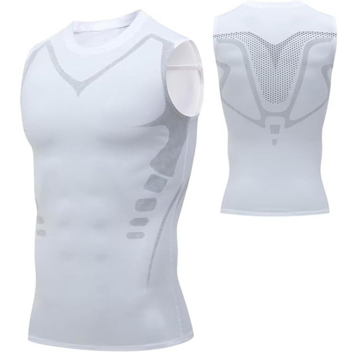 Korygująca koszula męska – CoreForm Bodyshape-Biały-S (50-70kg)-Trend Polska