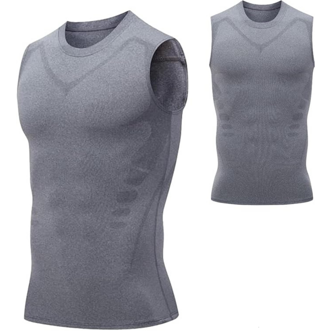 Korygująca koszula męska – CoreForm Bodyshape-Szary-S (50-70kg)-Trend Polska