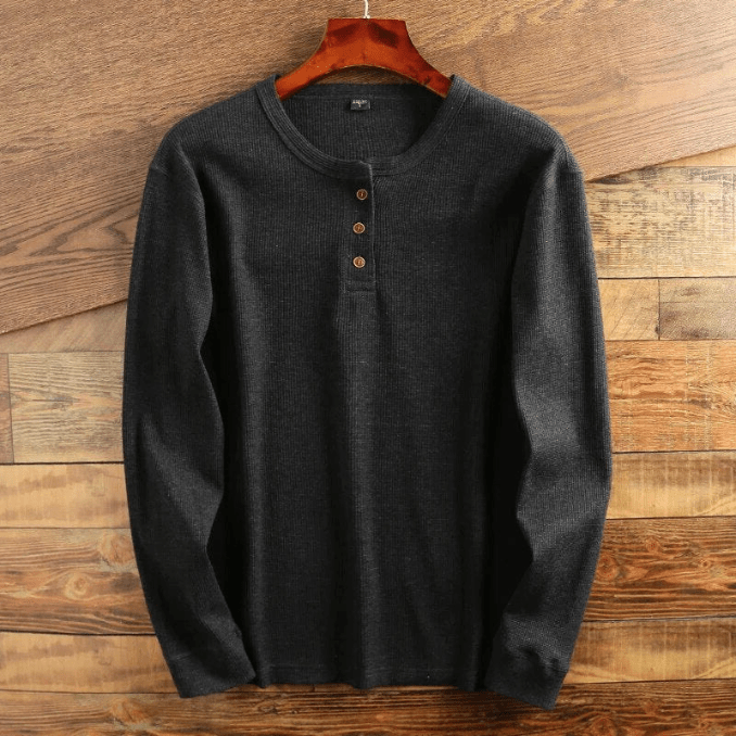Koszula męska z wafelowym splotem - Mason-Ciemnoszary-S-Trend Polska