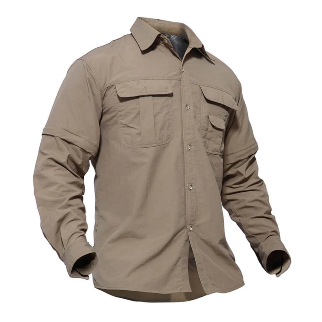 Koszula turystyczna z odpinanymi rękawami – Arvo-Khaki-S-Trend Polska