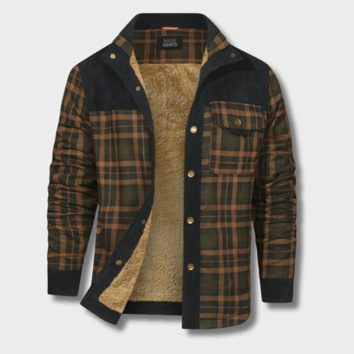 Koszula w kratę - Heritagewear-Zasłona piaskowa-S-Trend Polska