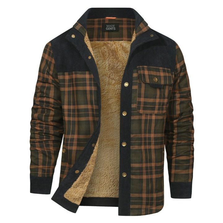 Koszula w kratę - Heritagewear-Zasłona piaskowa-S-Trend Polska