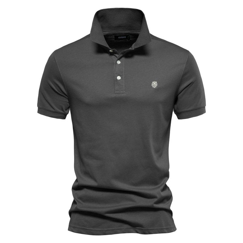 Koszulka polo - Logan-Ciemnoszary-S-Trend Polska