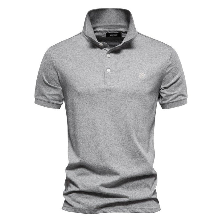 Koszulka polo - Logan-Jasnoszary-S-Trend Polska