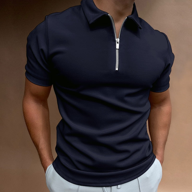 Koszulka Polo na Zamek - Oliver-Czarny-S-Trend Polska