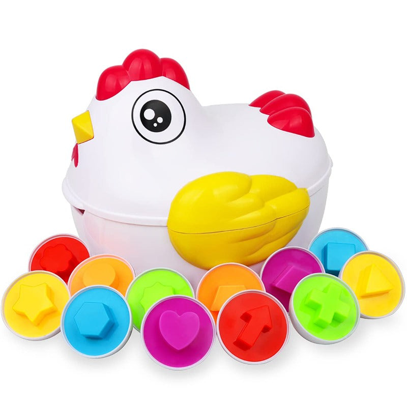 Kreatywna Układanka Jajeczna dla Dzieci - Zestaw Układanki EggCiting-Kurczak-Trend Polska
