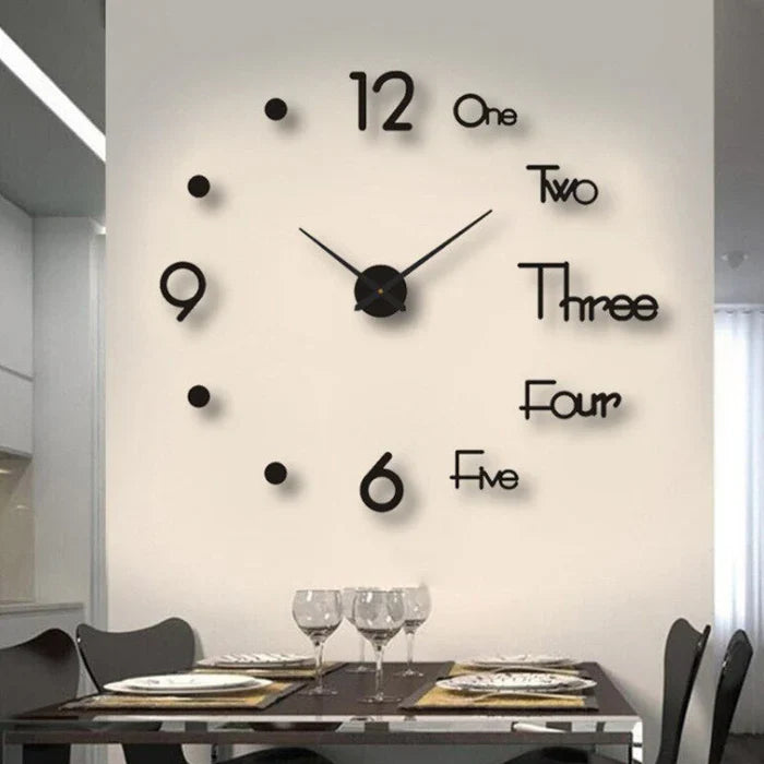 Kreatywne Zegar Ścienny - ArtTime-Half - Czarny-60-100 cm-Trend Polska