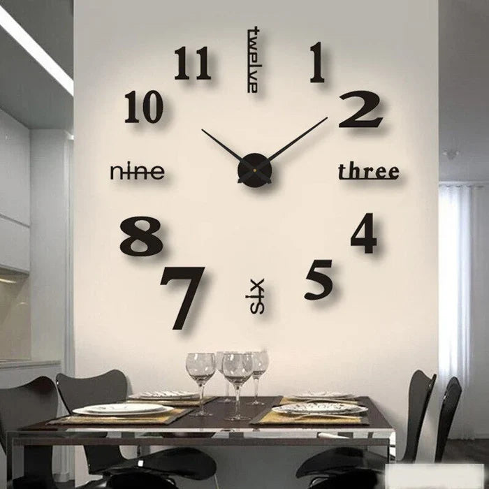 Kreatywne Zegar Ścienny - ArtTime-Kwart - Czarny-60-100 cm-Trend Polska