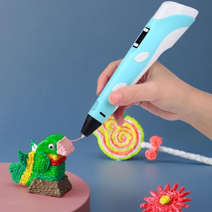 Kreatywny długopis 3D - DoodleForm-Niebieski + 20 sztuk kolorowego filamentu (50M)-Trend Polska