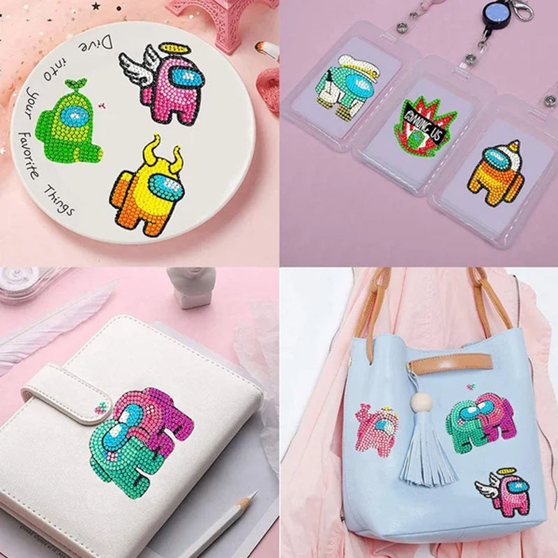 Kreatywny Zestaw Naklejek z Diamentami - ShinyGem-Jednorożec-Trend Polska