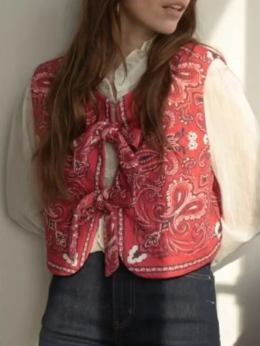 Krótki top typu bandana Y2K, wiązany, w stylu streetwear – Liora-S-Trend Polska