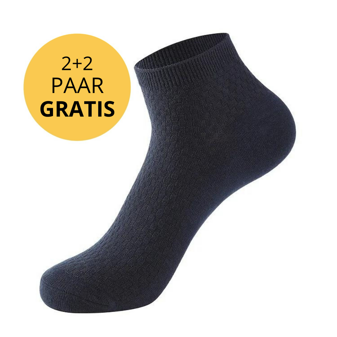 Krótkie Skarpetki - Bamboo Bliss-2x para (+2 gratis)-morski niebieski-38-41-Trend Polska