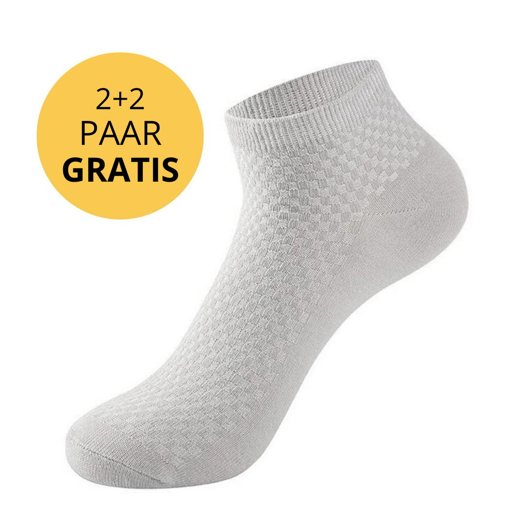 Krótkie Skarpetki - Bamboo Bliss-2x para (+2 gratis)-Szary-38-41-Trend Polska