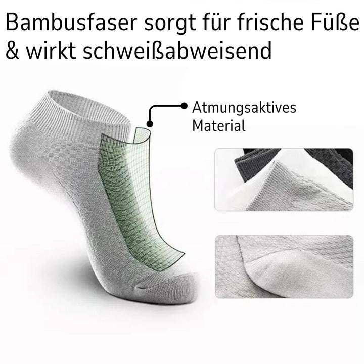 Krótkie Skarpetki Bambusowe - BambooFeet-1x Para (+1 Gratis)-Czarny-38-41-Trend Polska